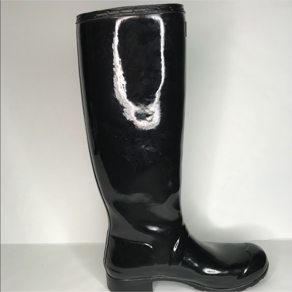 Hunter boots original tall black gloss size 8 - Picture 7 of 7